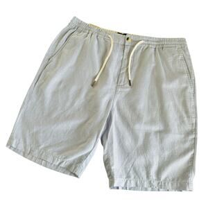 Scotch & Soda Fave Regular Fit Linen Bermuda Shorts Ligth Blue Men’s Size XXL